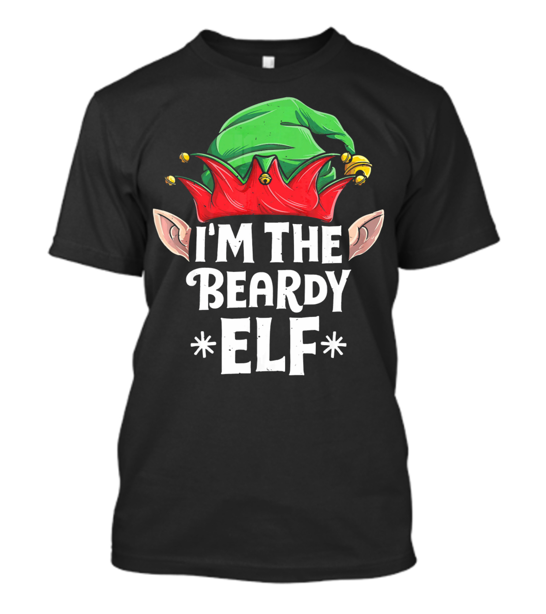 I'm The Beardy Elf Holiday Humor With Santa's Little Helper Hat T-Shirt
