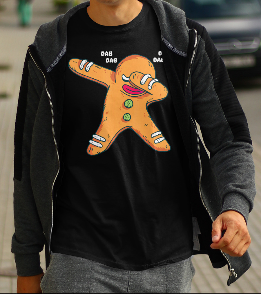 Dab Dab Gingerbread Cookie Christmas Dance T-Shirt