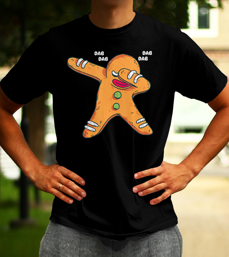 Dab Dab Gingerbread Cookie Christmas Dance T-Shirt