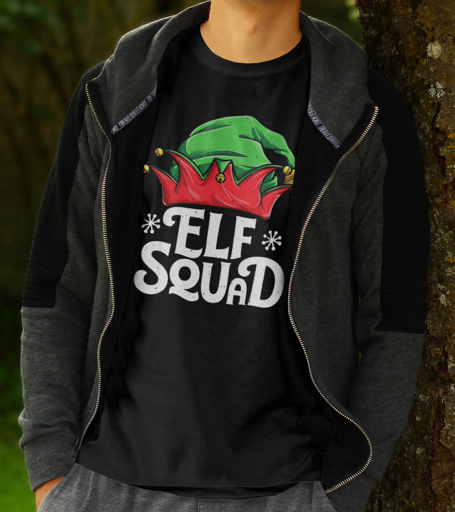 Elf Squad Christmas Elves Hat Festive Family T-Shirt