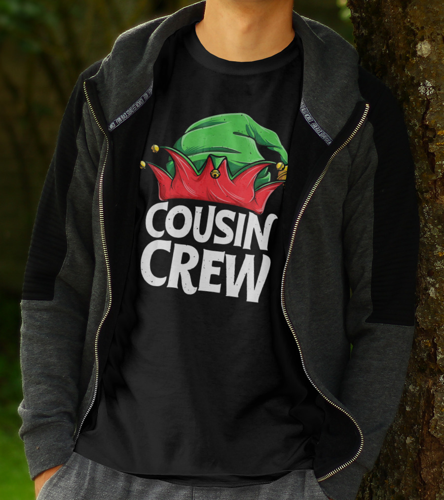 Cousin Crew Elf Christmas Jester Hat T-Shirt