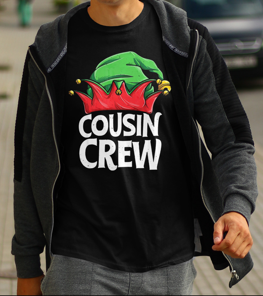 Cousin Crew Elf Christmas Jester Hat T-Shirt