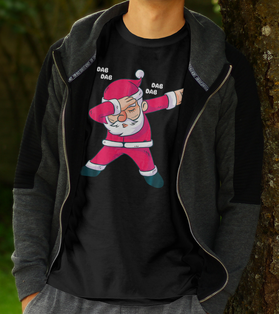 Dab Dab Dab Christmas Dabbing Santa Fun T-Shirt