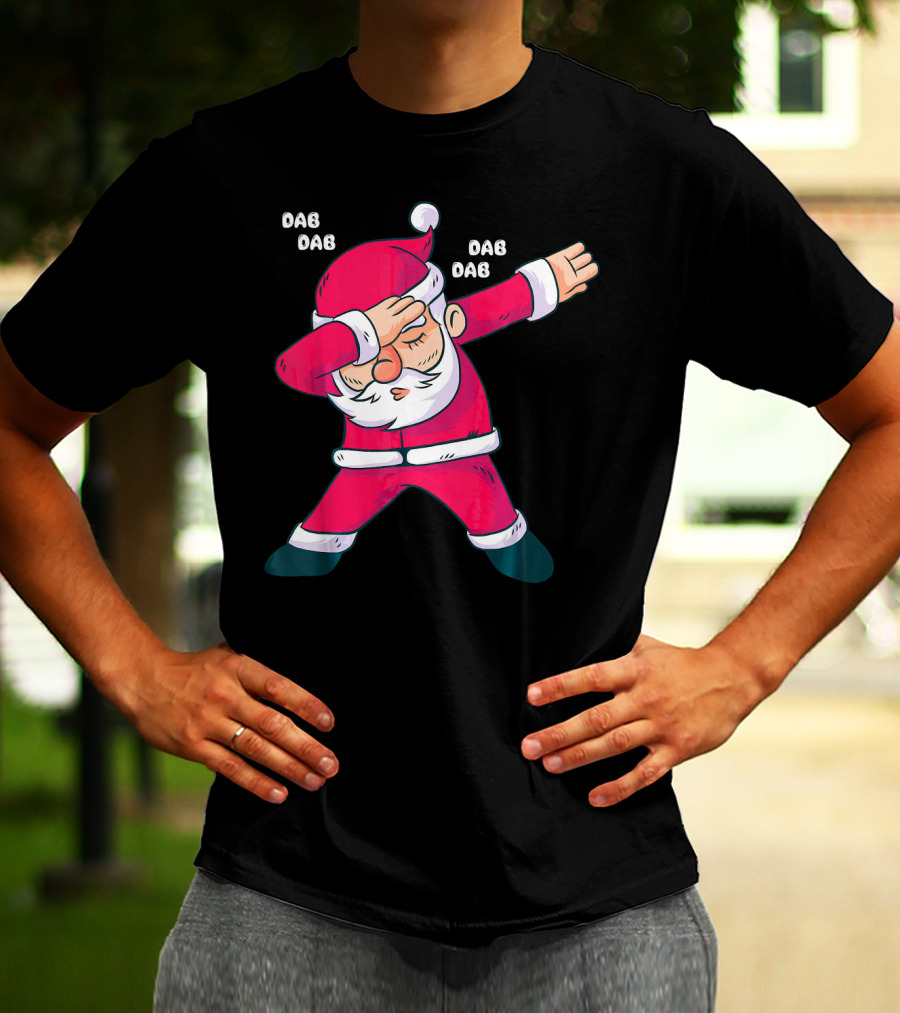 Dab Dab Dab Christmas Dabbing Santa Fun T-Shirt