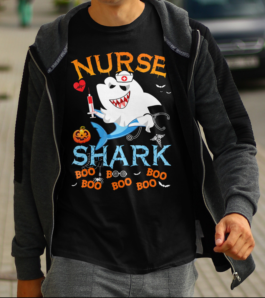 Nurse Shark Halloween Boo Scary Nurse Shark T-Shirt