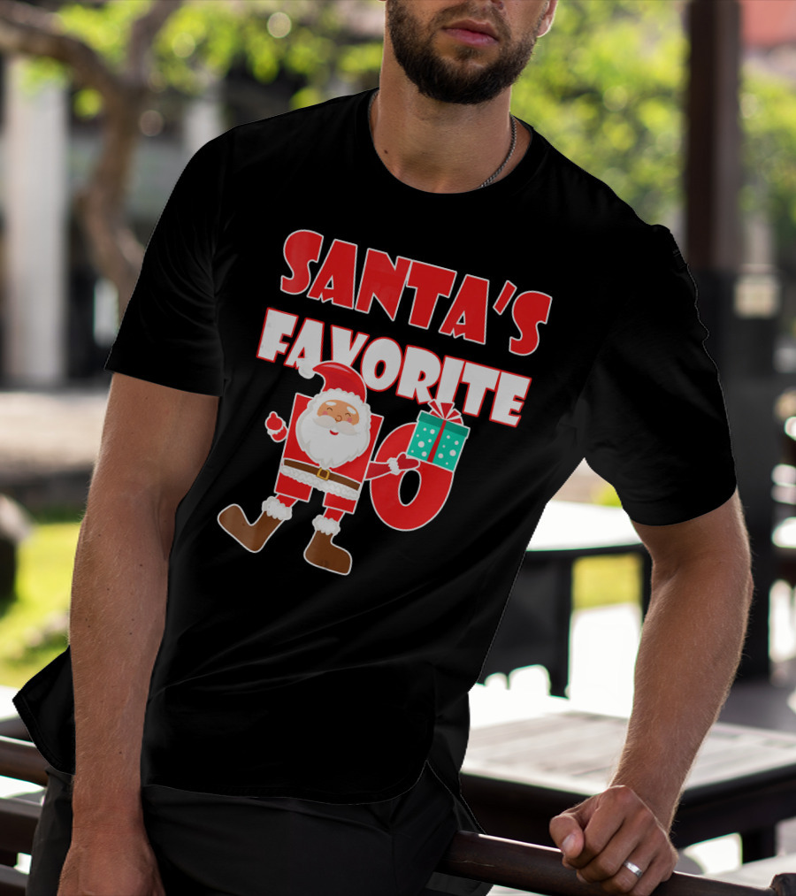 Santa's Favorite Ho Holiday Humor With Santa And Gifts T-Shirt