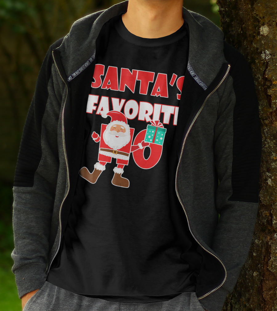 Santa's Favorite Ho Holiday Humor With Santa And Gifts T-Shirt