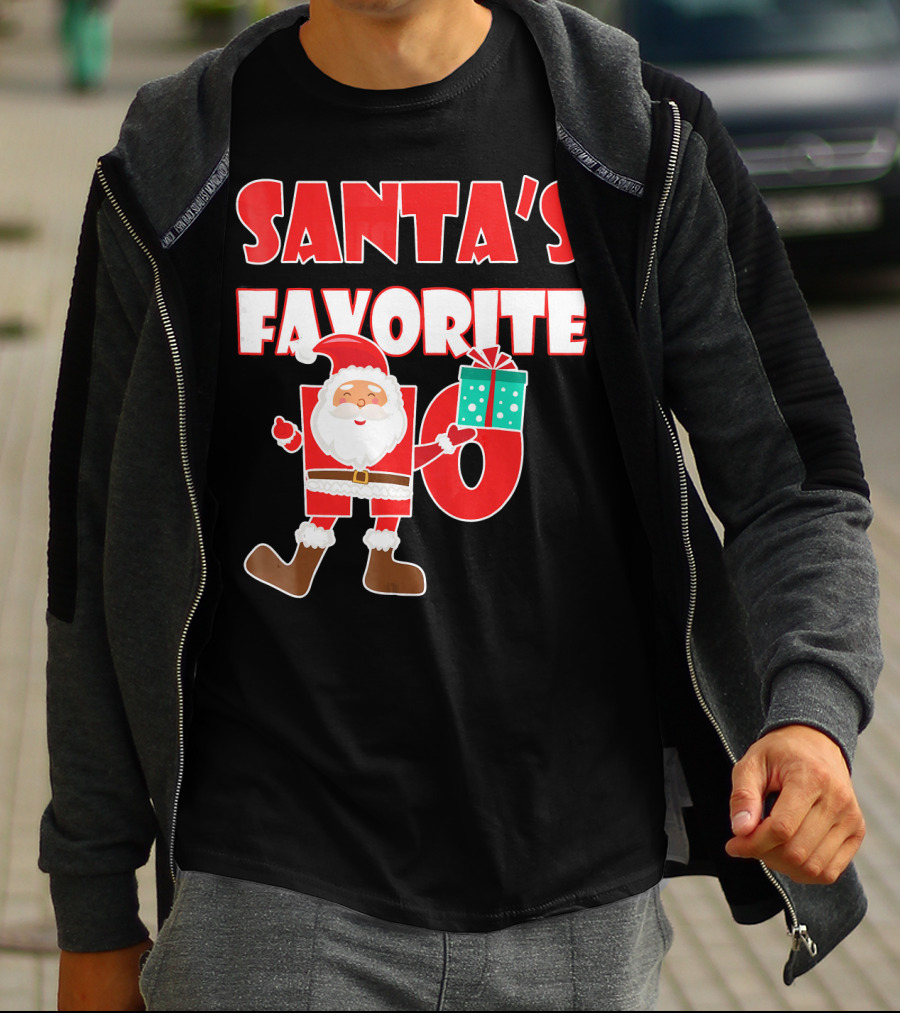 Santa's Favorite Ho Holiday Humor With Santa And Gifts T-Shirt