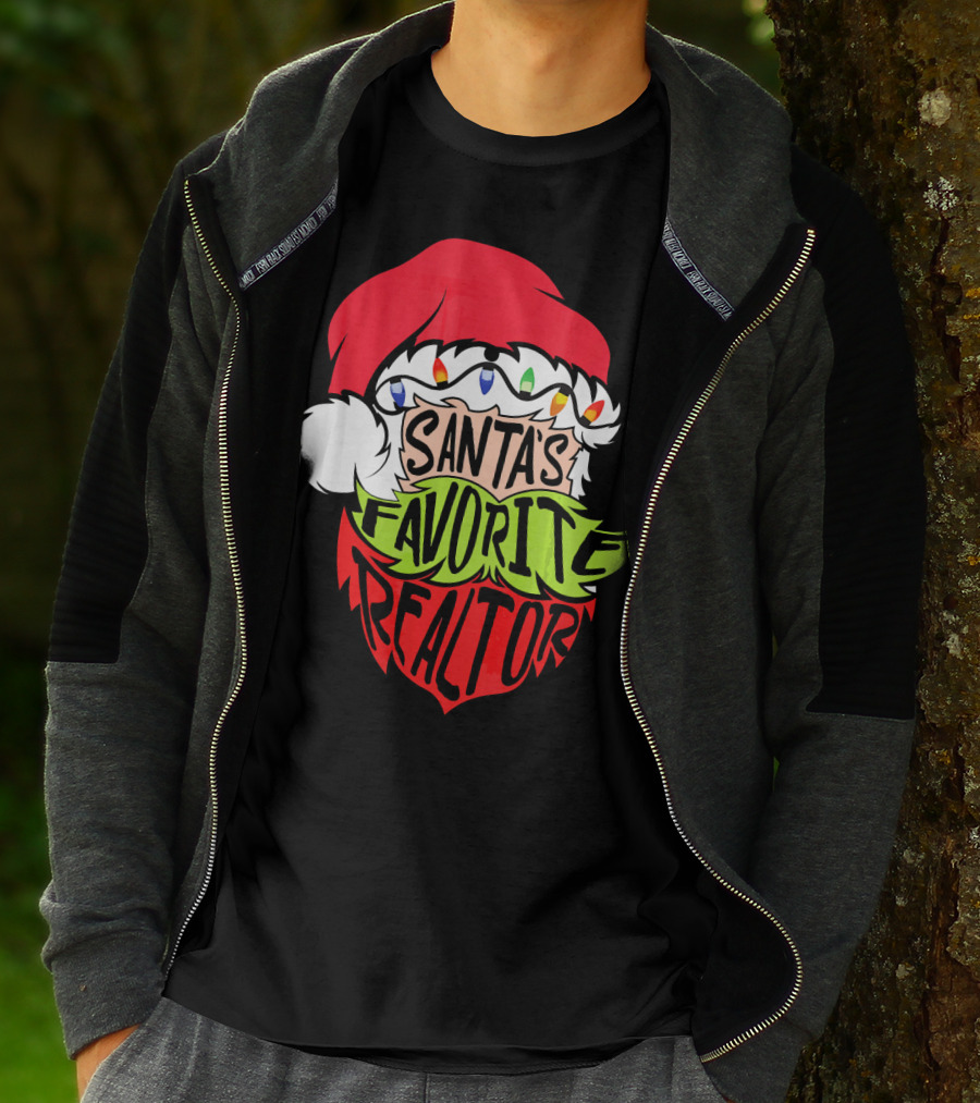 Santa's Favorite Realtor Christmas Santa T-Shirt