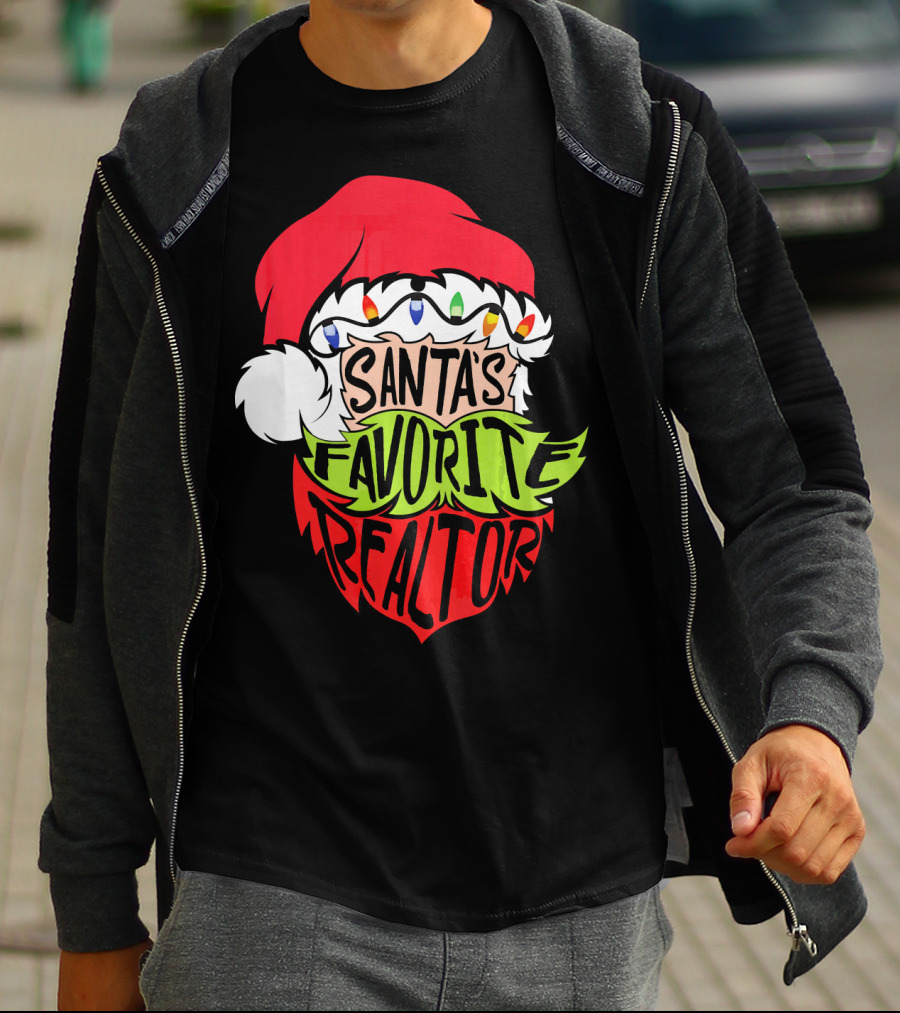 Santa's Favorite Realtor Christmas Santa T-Shirt