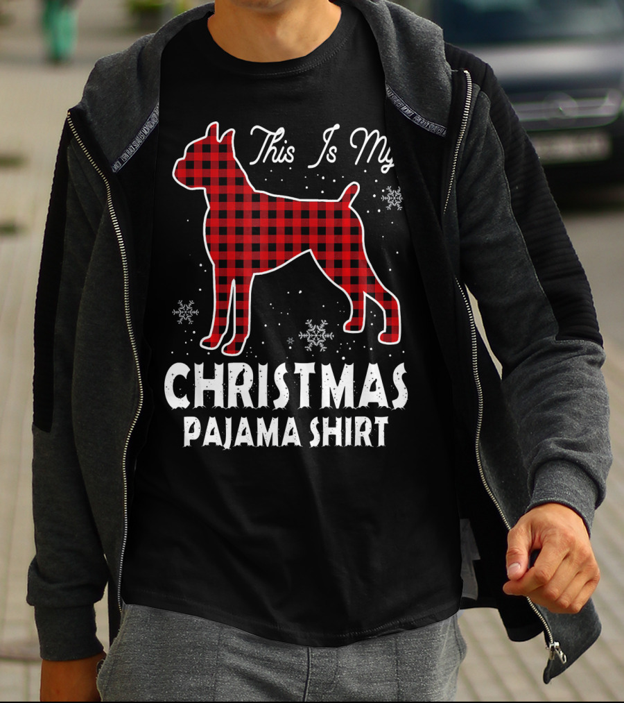 This Is My Christmas Boxer Dog Pajama T-Shirt