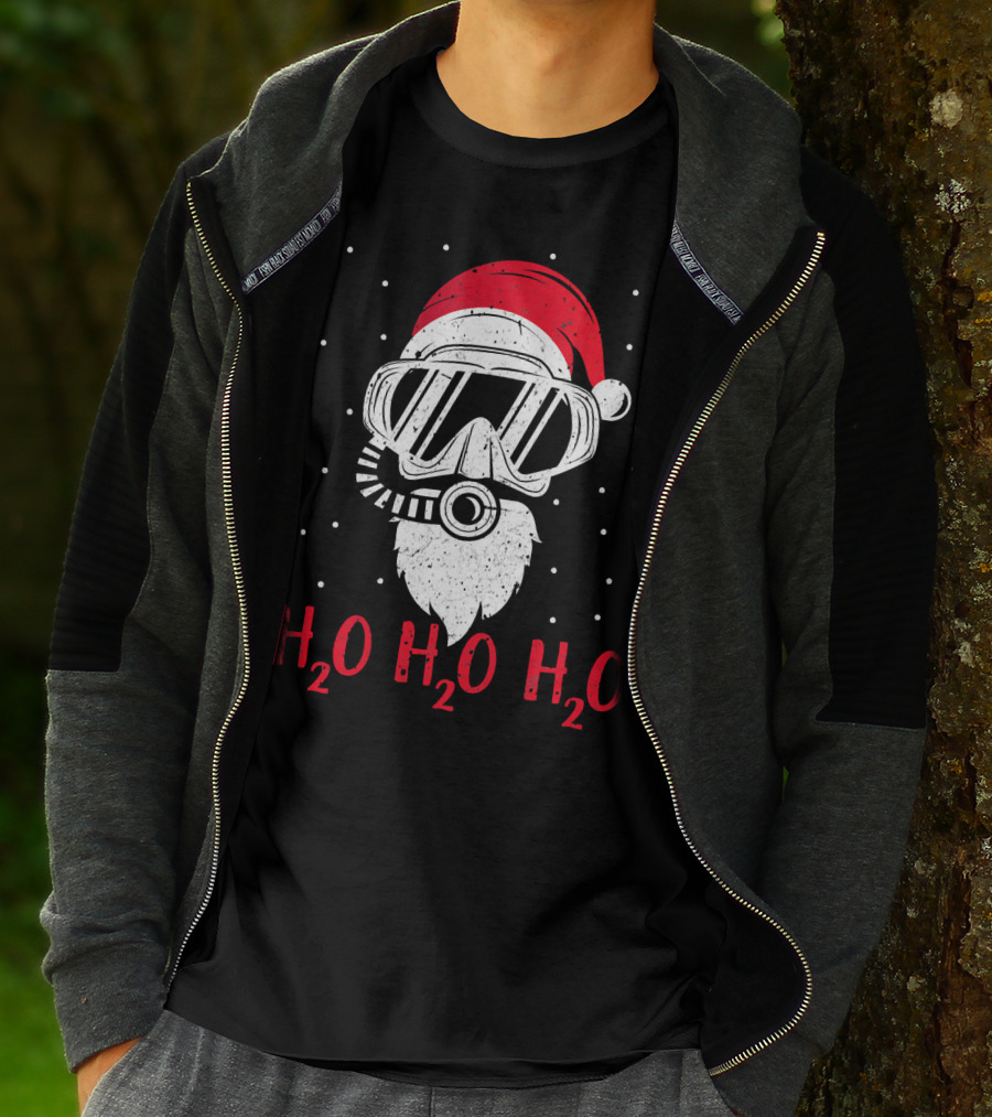 Santa Scuba Diving H2O H2O H2O T-Shirt