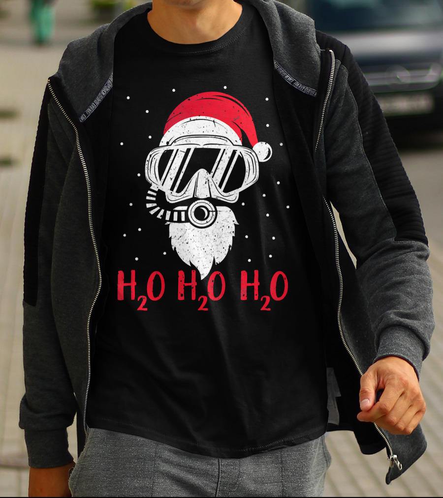 Santa Scuba Diving H2O H2O H2O T-Shirt