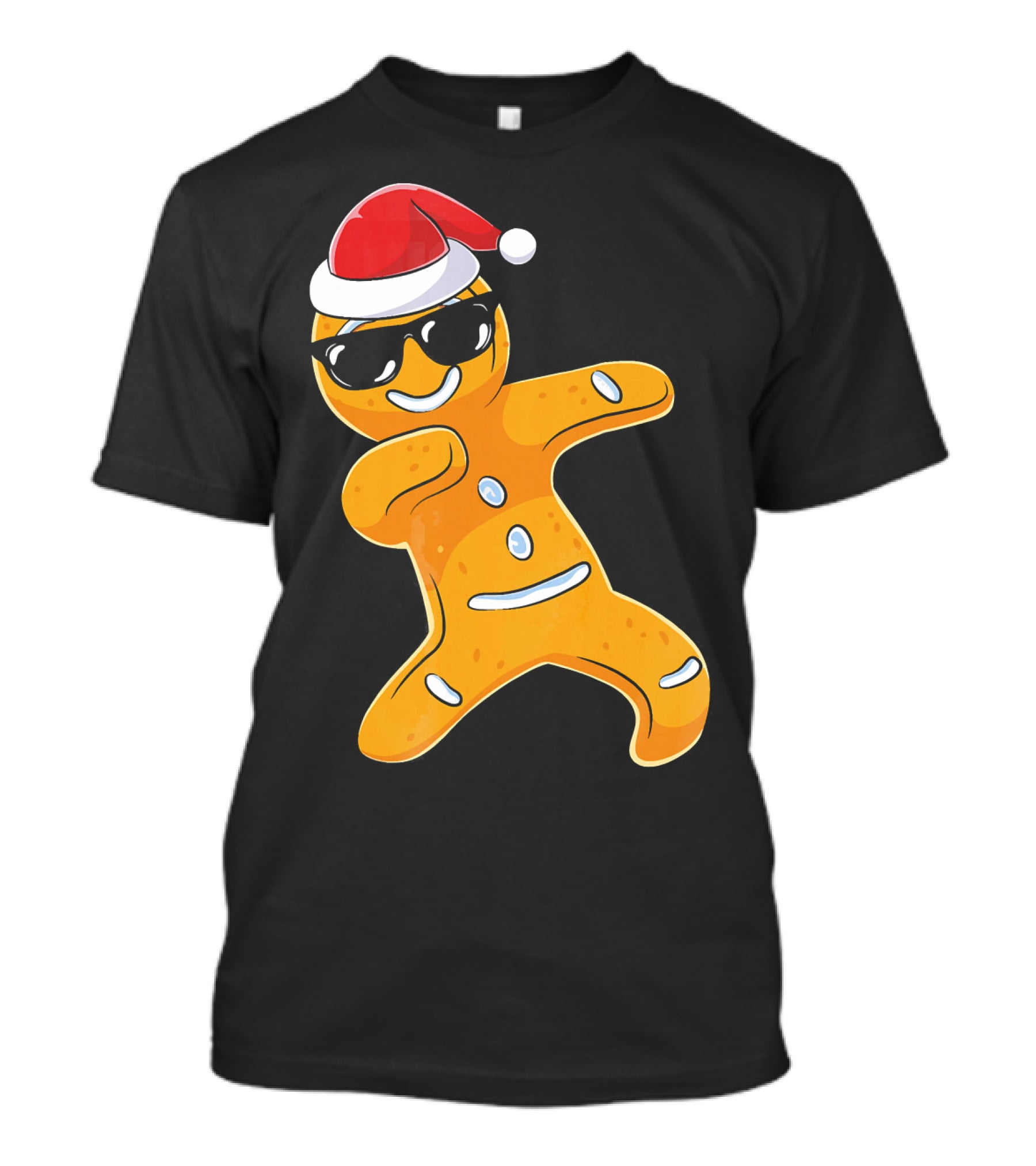 Christmas Dabbing Gingerbread Santa With Sunglasses T-Shirt
