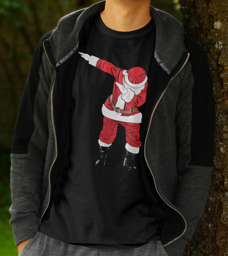 Christmas Dabbing Funny Santa In Classic Red Suit T-Shirt