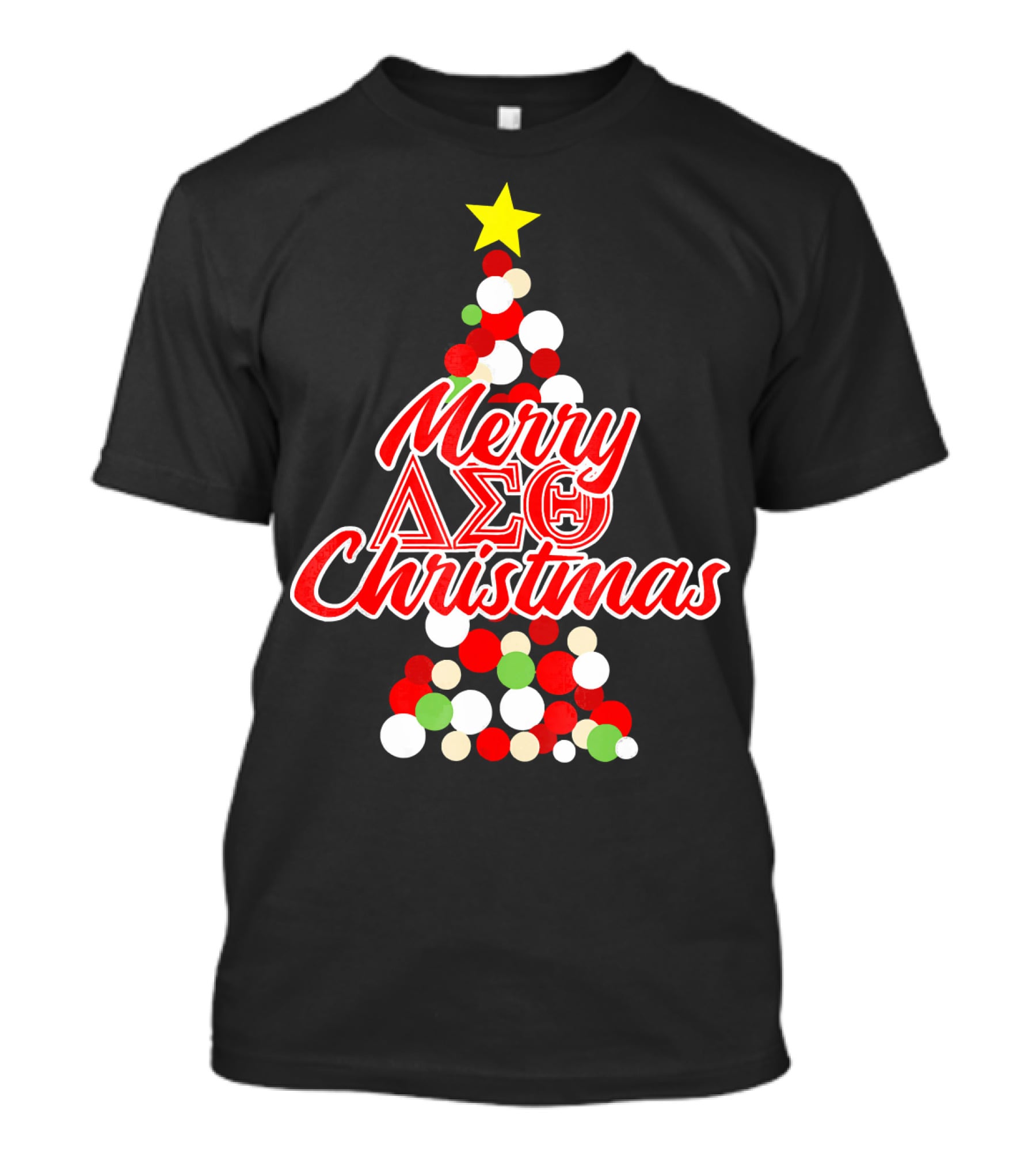 Merry Delta Sigma Theta Christmas Holiday Tree T-Shirt