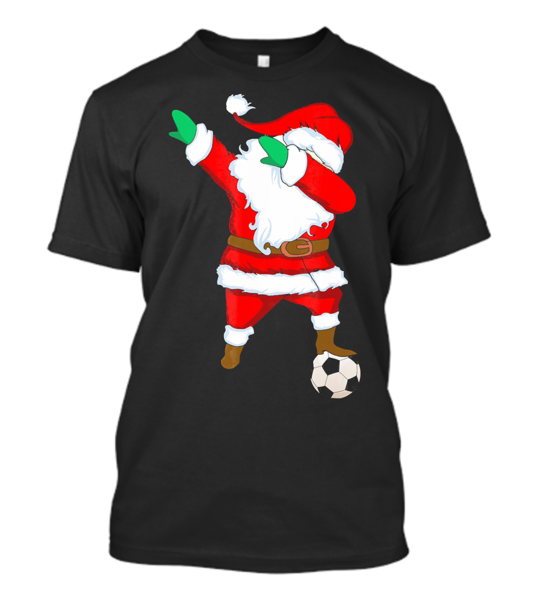 Santa Claus Dabbing With Soccer Ball T-Shirt