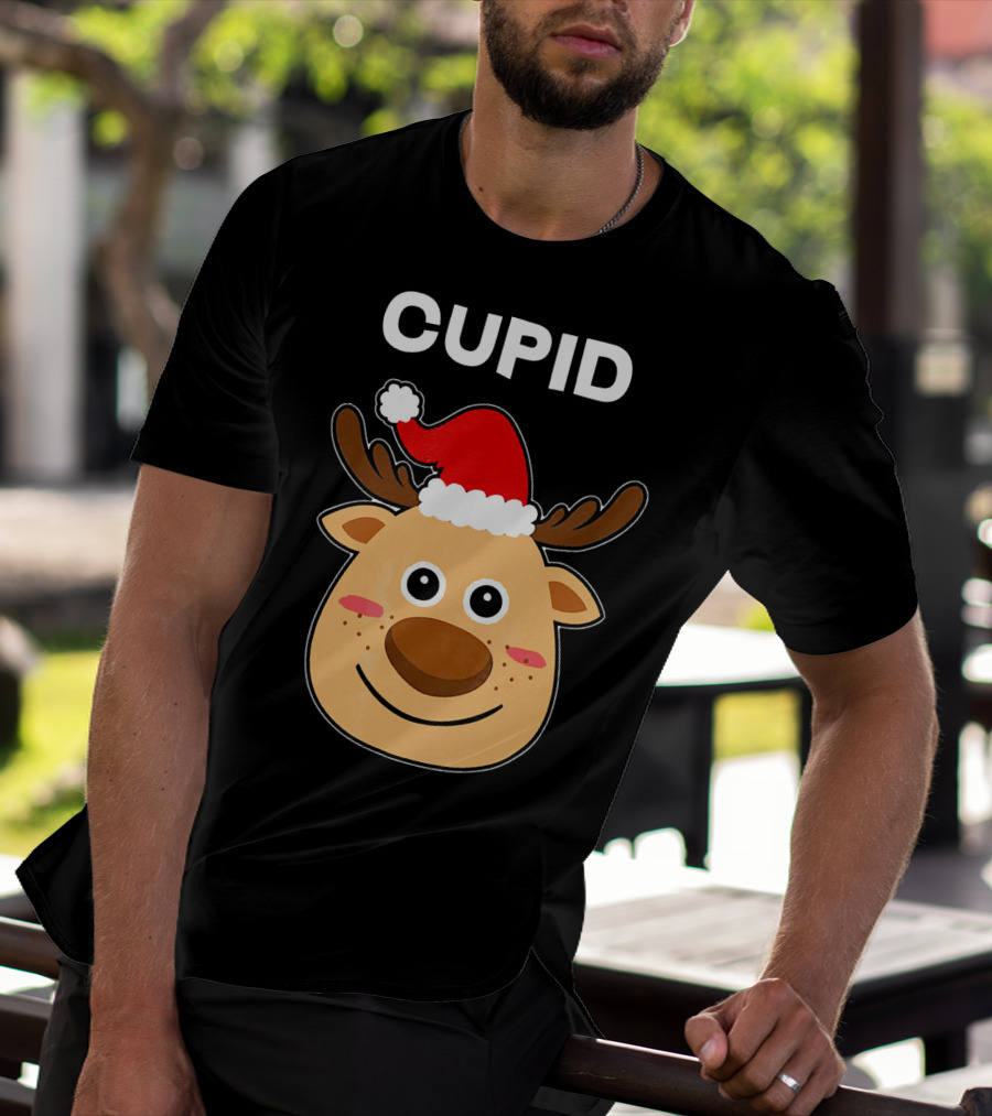 Santa Hat Reindeer Cupid T-Shirt