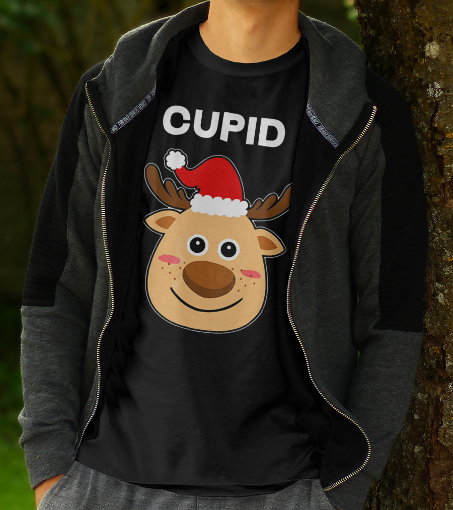 Santa Hat Reindeer Cupid T-Shirt