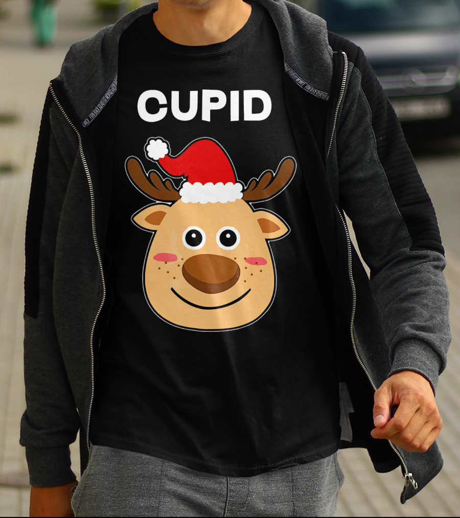 Santa Hat Reindeer Cupid T-Shirt