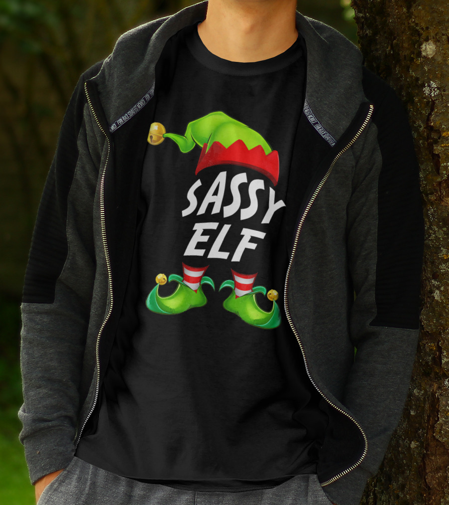 Sassy Elf Christmas Funny Fam T-Shirt