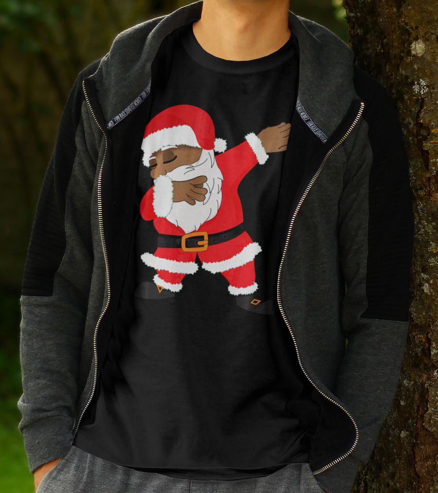 Dabbing Santa Funny Christmas Dab Festive Hip Hop Style Santa Claus T-Shirt