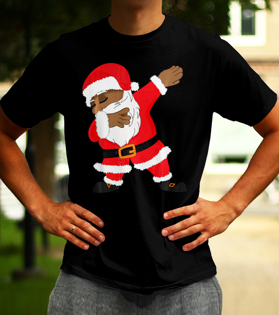 Dabbing Santa Funny Christmas Dab Festive Hip Hop Style Santa Claus T-Shirt