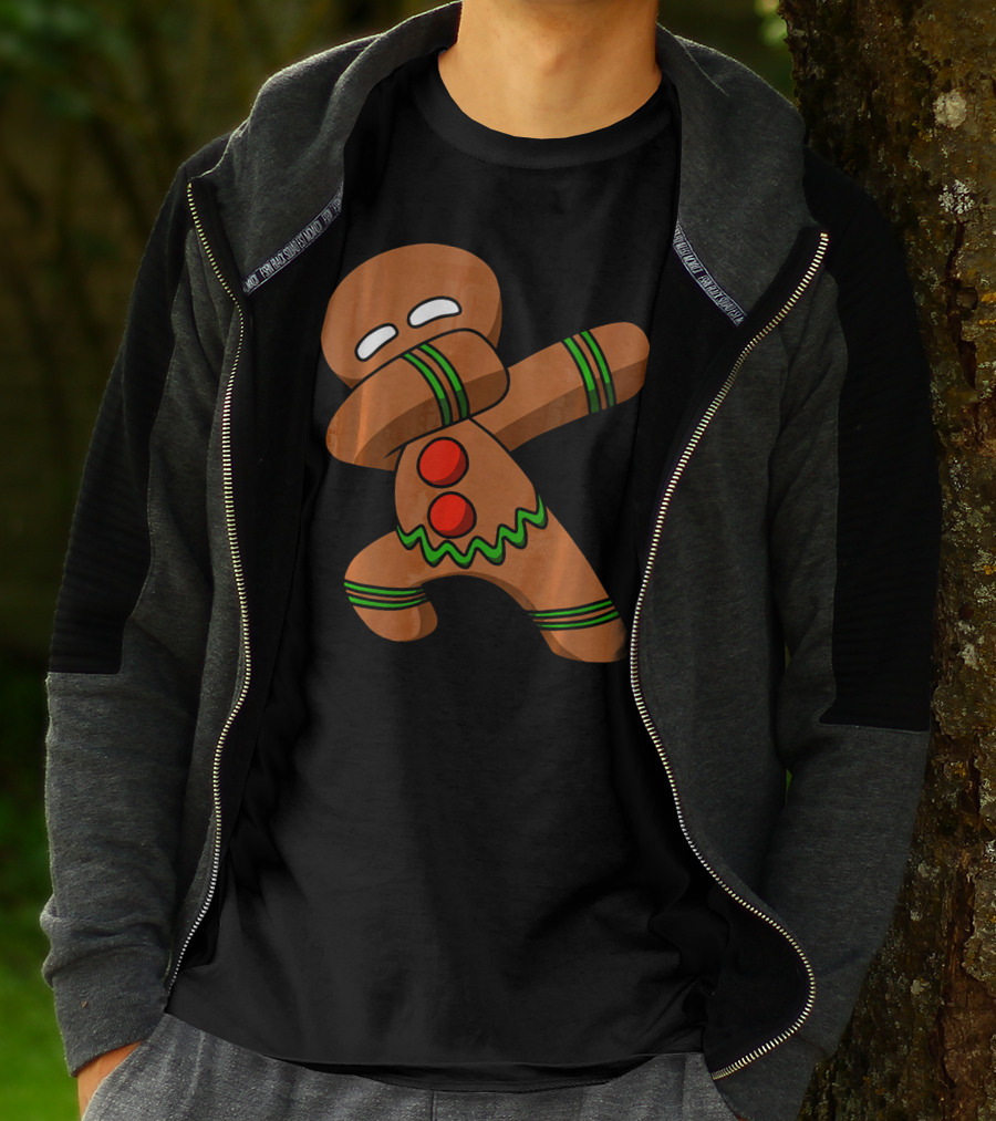 Dabbing Gingerbread Man Funny Christmas Cookie Dance T-Shirt