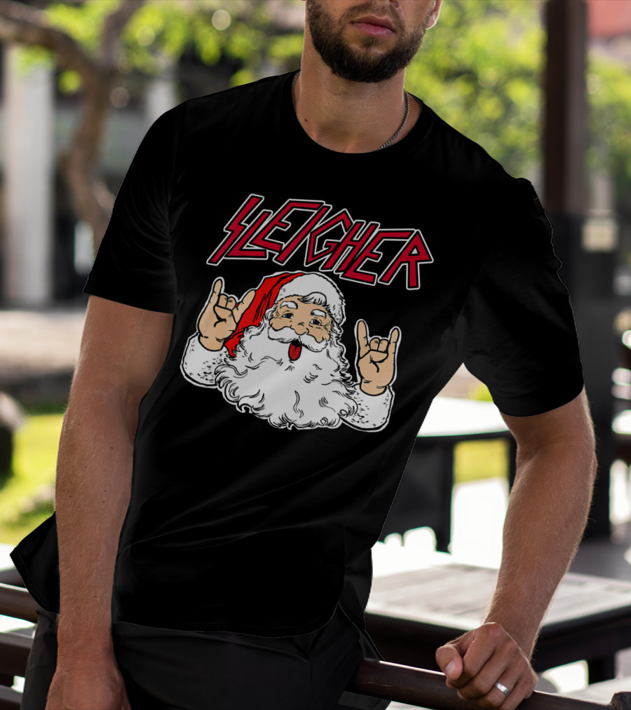 Santa Sleigher Funny Slayer Hail Santa T-Shirt