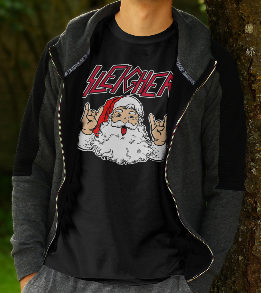 Santa Sleigher Funny Slayer Hail Santa T-Shirt