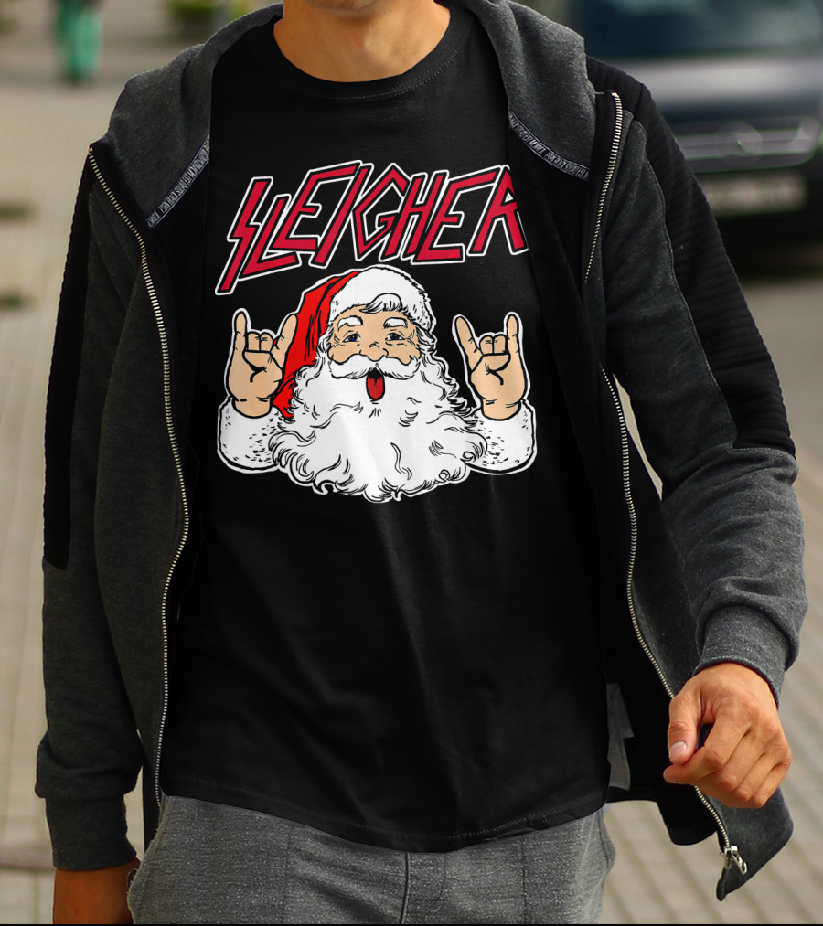 Santa Sleigher Funny Slayer Hail Santa T-Shirt