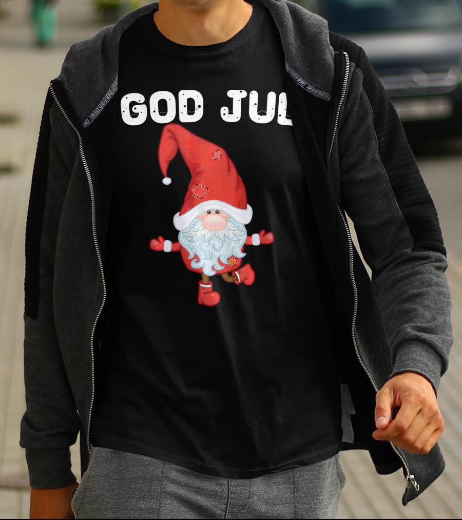 God Jul Santa Claus Swedish Merry Christmas Sweden T-Shirt