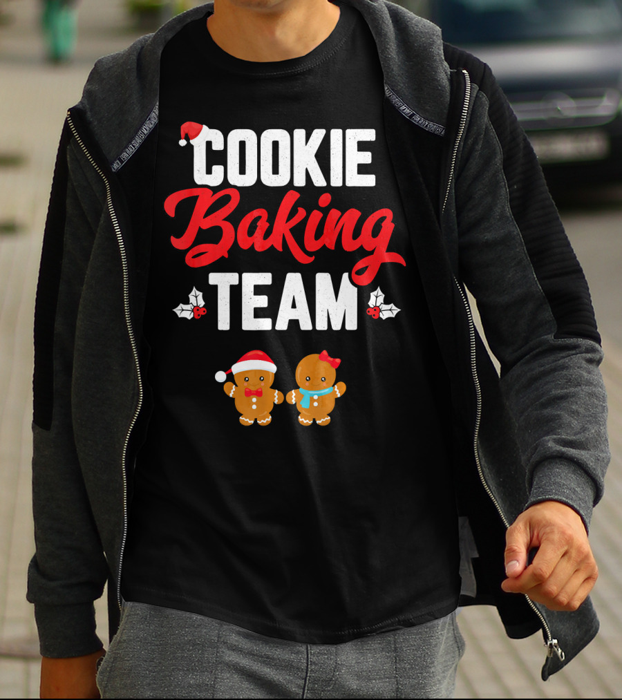 Cookie Baking Team Matching Family Christmas Gingerbread Holiday T-Shirt