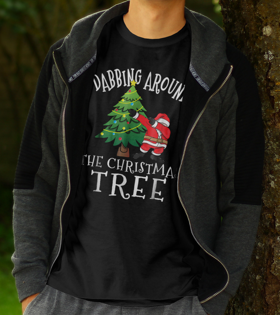 Dabbing Around The Christmas Tree Santa Dab Claus T-Shirt