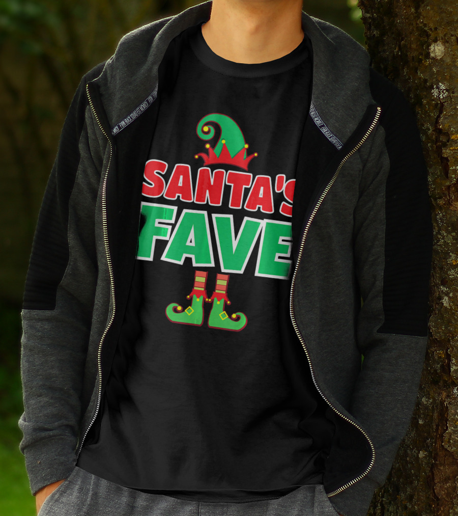 SANTA'S FAVE Elf Hat And Boots T-Shirt