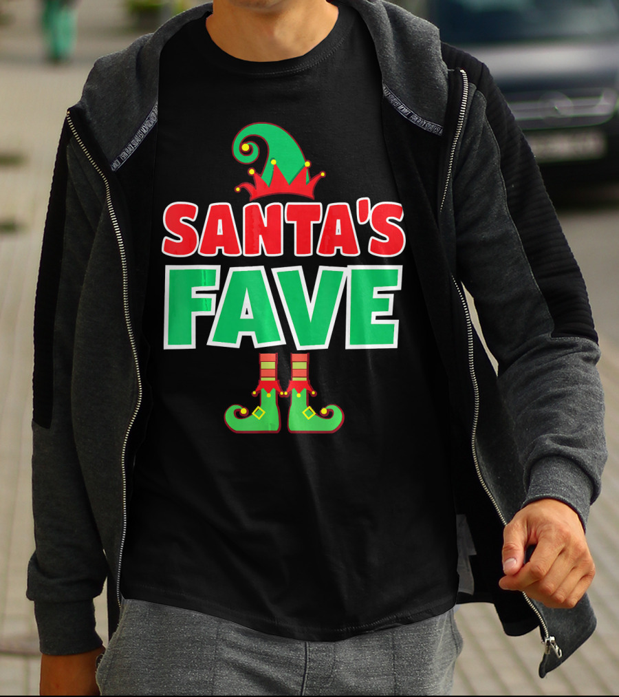 SANTA'S FAVE Elf Hat And Boots T-Shirt