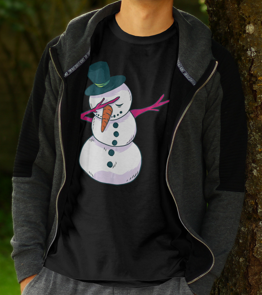 Christmas Snowman Dabbing Festive Dance Move T-Shirt