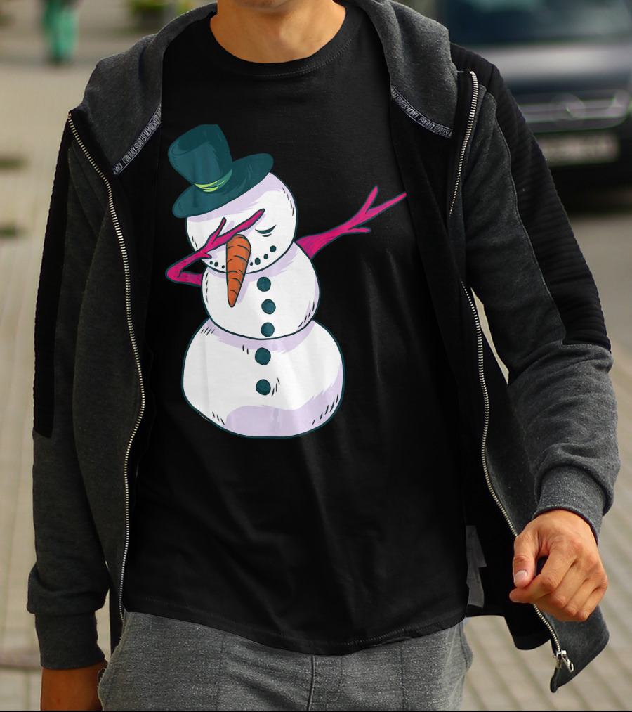 Christmas Snowman Dabbing Festive Dance Move T-Shirt