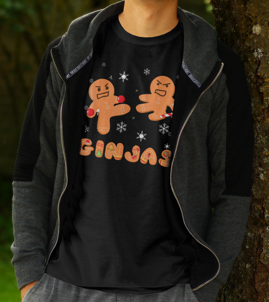 Ginjas Gingerbread Ninjas Holiday Fun T-Shirt