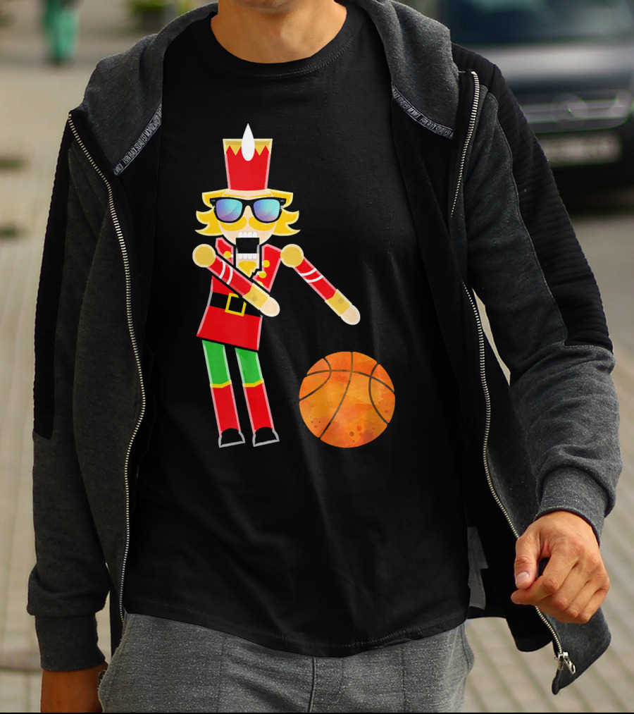 Christmas Nutcracker Basketball Floss Dance T-Shirt