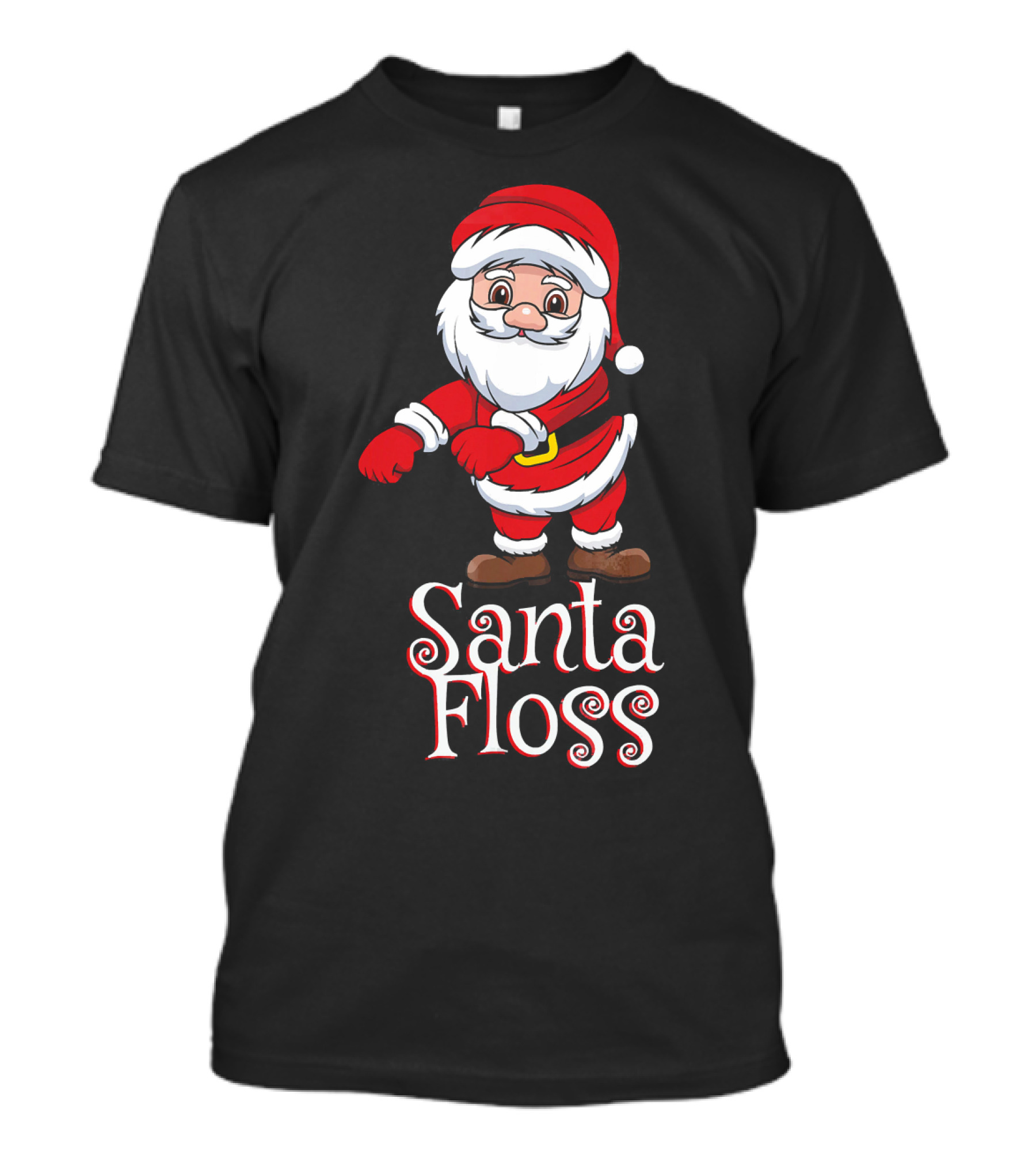 Santa Floss Christmas Hand Drawn Santa⟩ T-Shirt