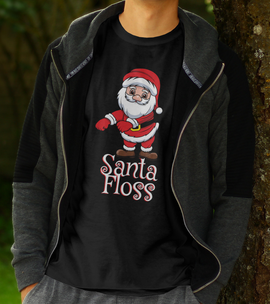 Santa Floss Christmas Hand Drawn Santa⟩ T-Shirt