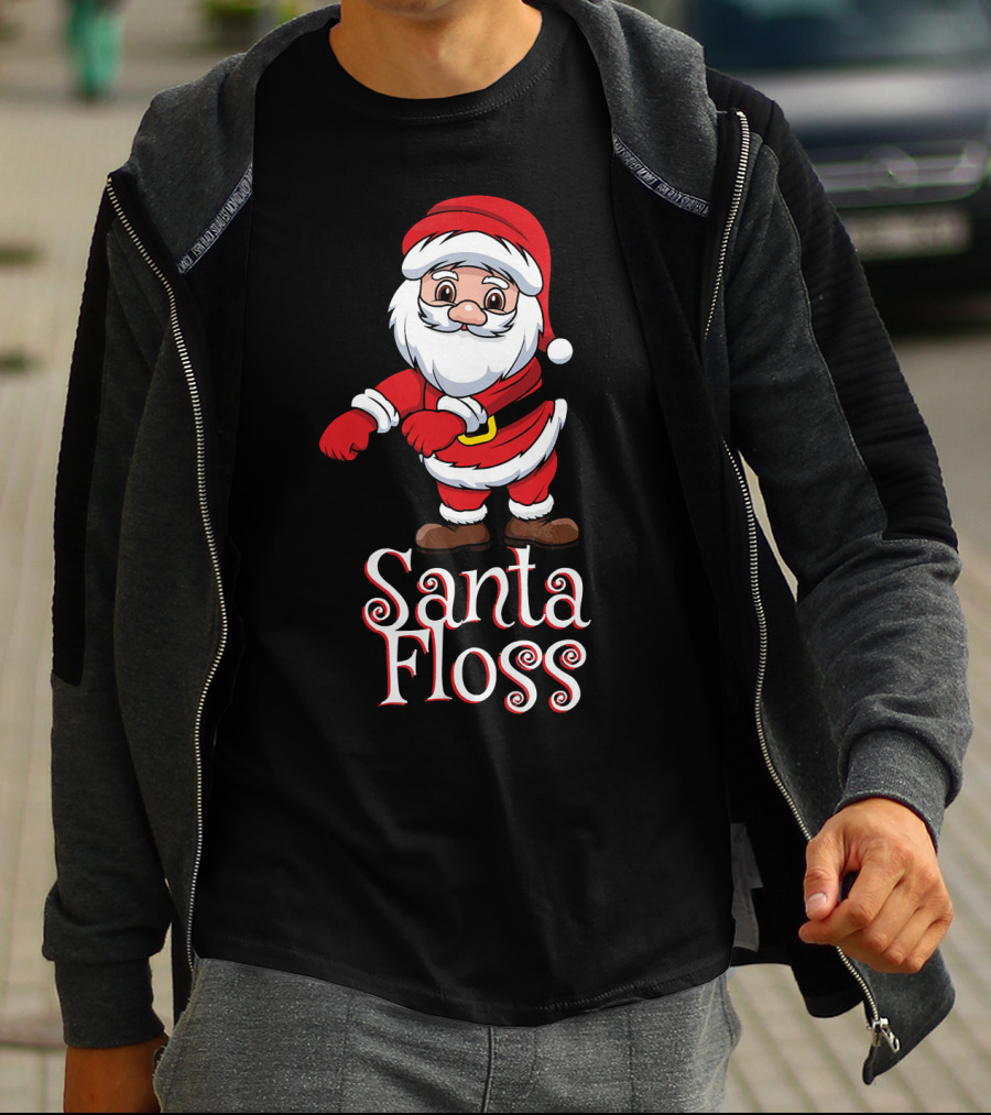 Santa Floss Christmas Hand Drawn Santa⟩ T-Shirt