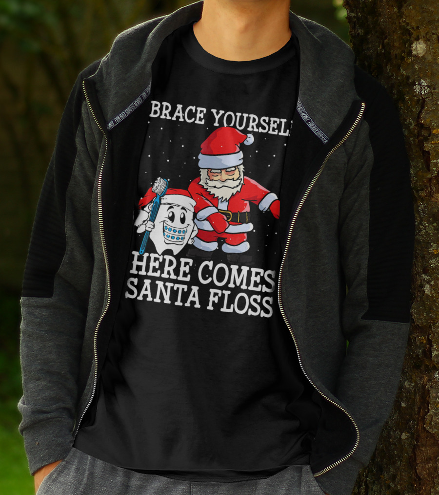 Brace Yourself Here Comes Santa Floss T-Shirt