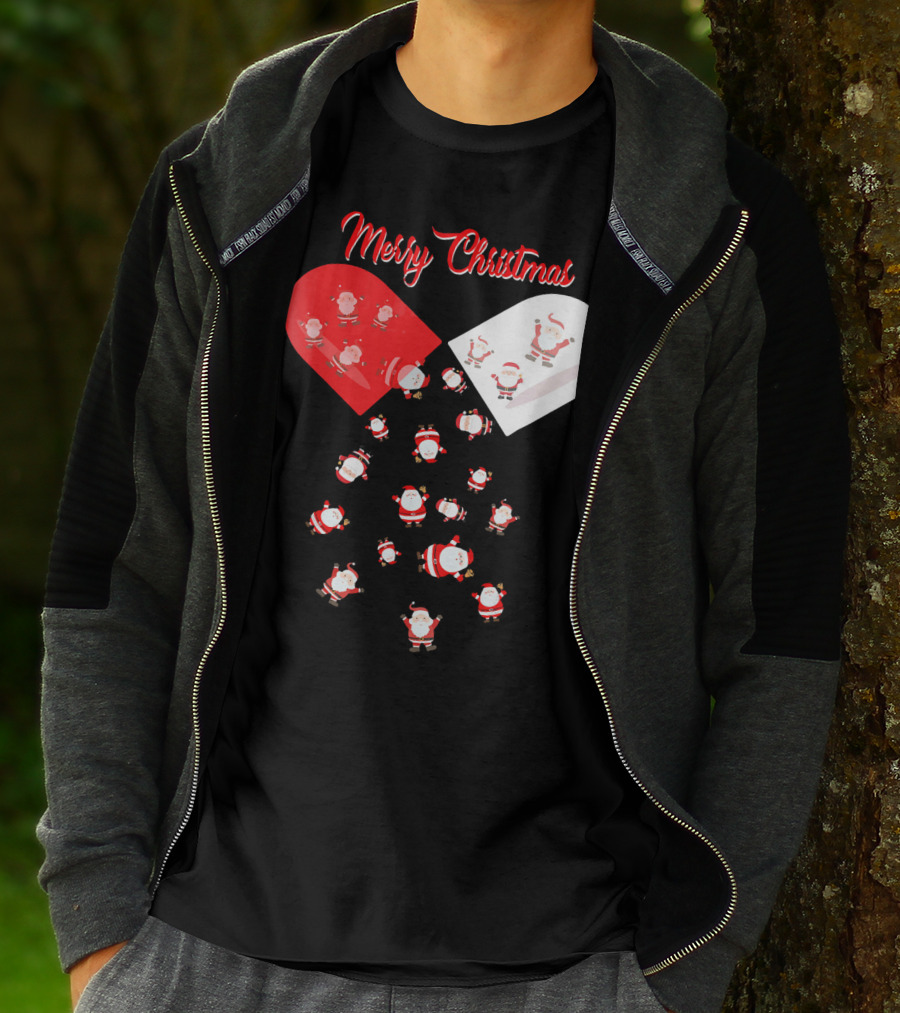 Merry Christmas Santa Capsule Fun T-Shirt