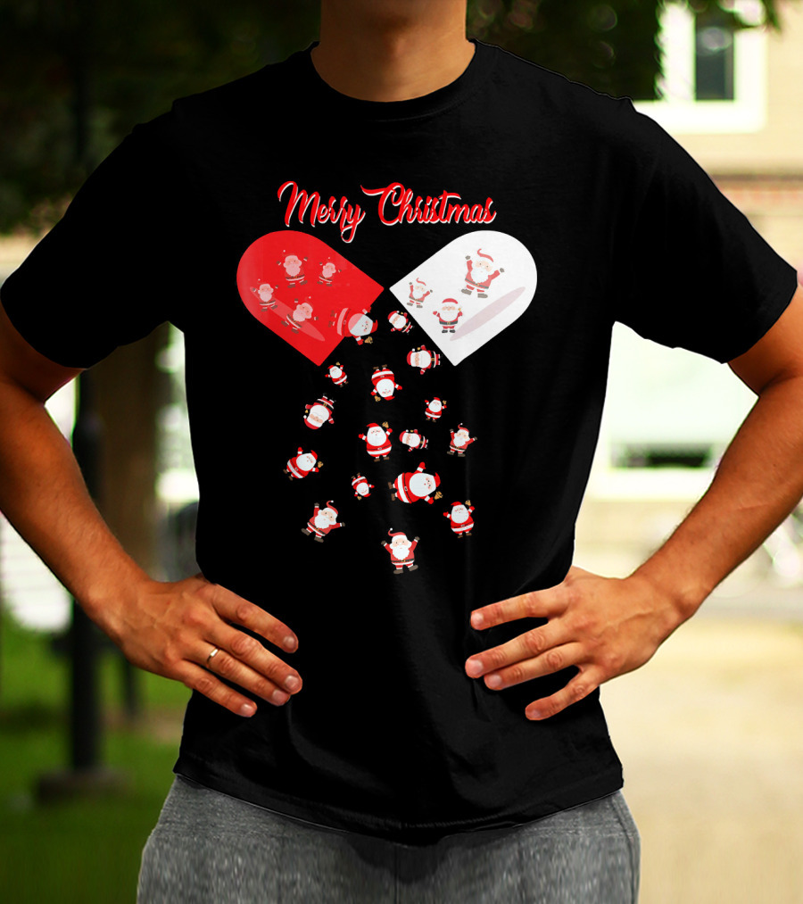 Merry Christmas Santa Capsule Fun T-Shirt