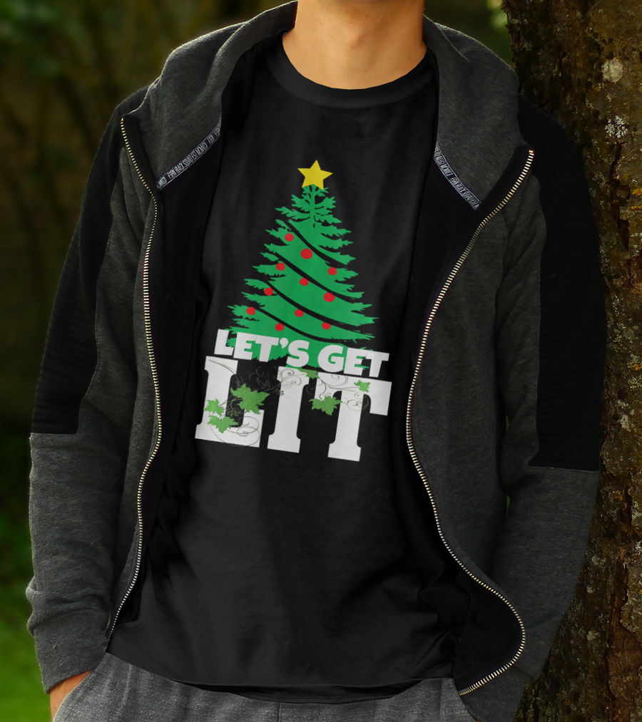 Let's Get Lit Christmas Tree T-Shirt