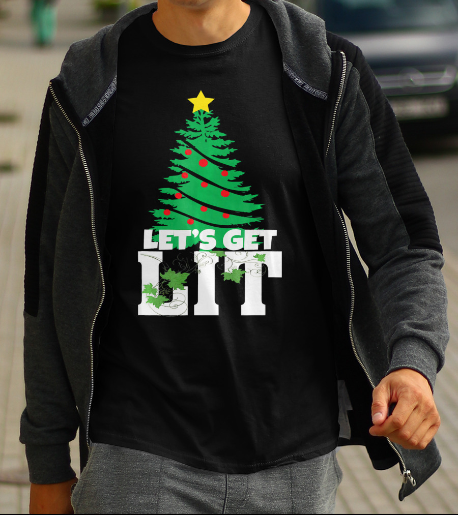 Let's Get Lit Christmas Tree T-Shirt