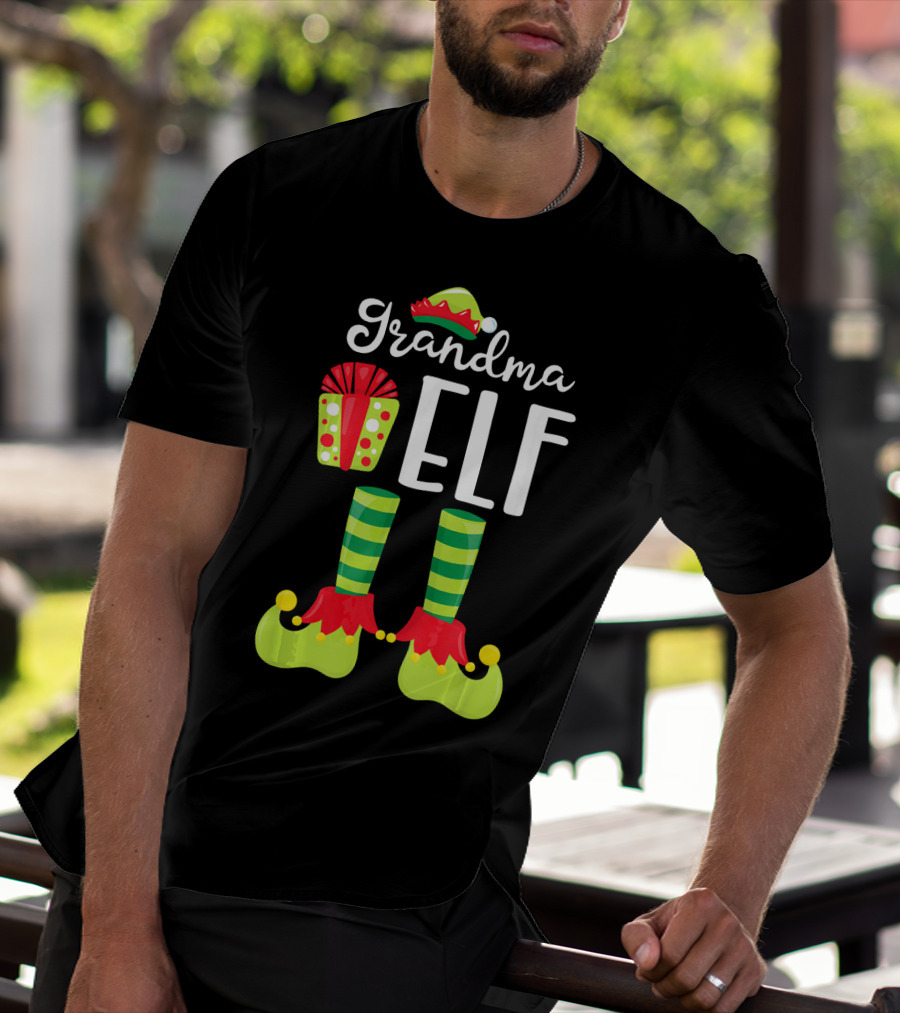 Grandma Elf Family Christmas Elf T-Shirt