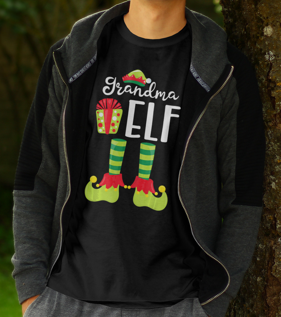 Grandma Elf Family Christmas Elf T-Shirt